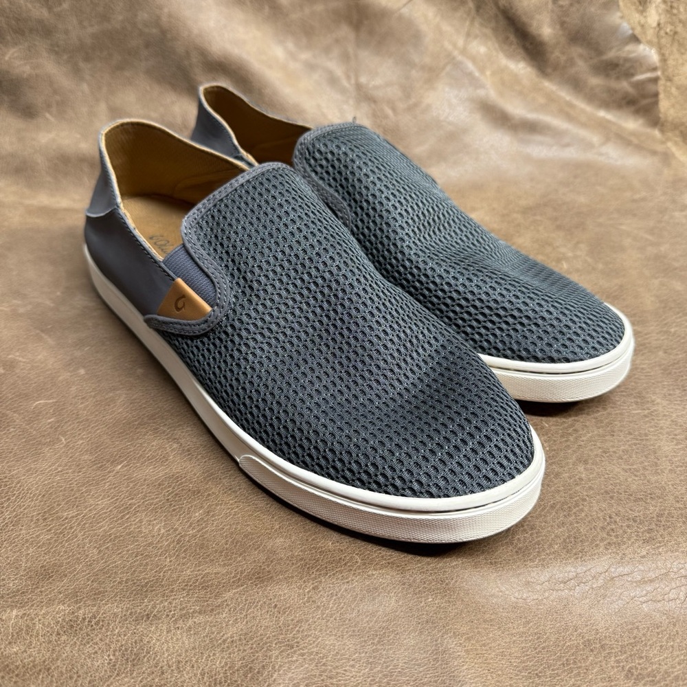 Women’s Size 12 OluKai Pehuea Gray Mesh Slip On Casual Shoes